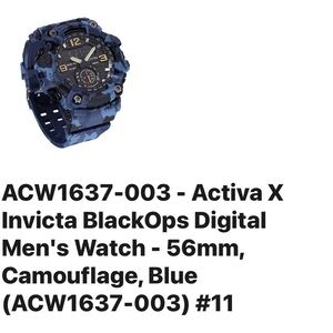 Invicta BlackOps Digital Watch - Blue Camouflage
